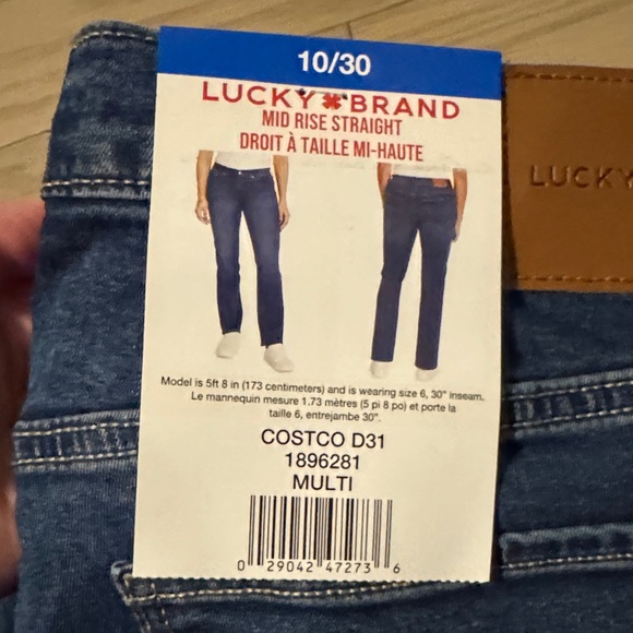 10/30 Lucky🍀Brand Straight Leg Mid Rise Blue Jeans - Picture 5 of 6